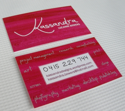 Kassandra Designs business cards