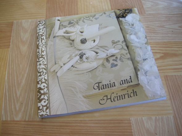 cover of wedding book designed by Kassandra
